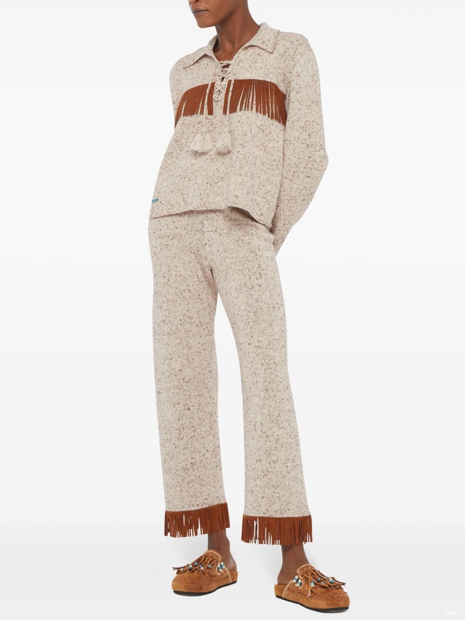 Cheap Women Dreamscape Alanui fringe-detail trousers 0712